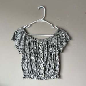 H&M Crop/Off-Shoulder Tee